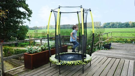 Trampolína s ochrannou sieťou Tiggy Junior trampoline Exit Toys priemer 140cm zelená
