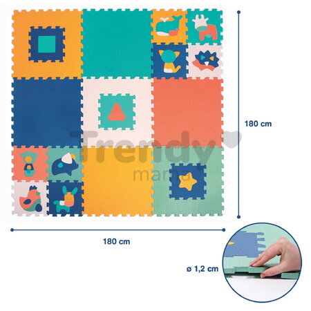 Penové puzzle Jumbo XXL Foam Mat Ludi 180x180cm od 10 mes LU10014
