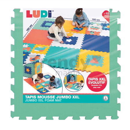 Penové puzzle Jumbo XXL Foam Mat Ludi 180x180cm od 10 mes LU10014