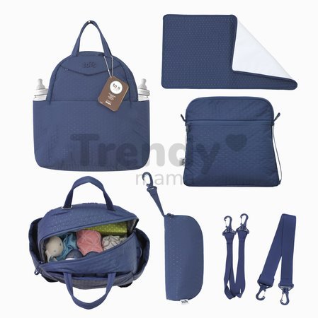 Prebaľovacia taška Infinity 5v1 toTs-smarTrike s vnútornou taškou a termoobalom na fľašu modrá