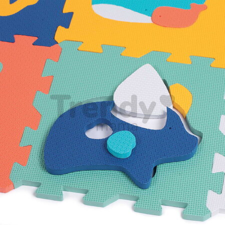 Penové puzzle Zvieratká Animals Foam Pieces Ludi 9 dielov 90x90 cm od 10 mes LU10023