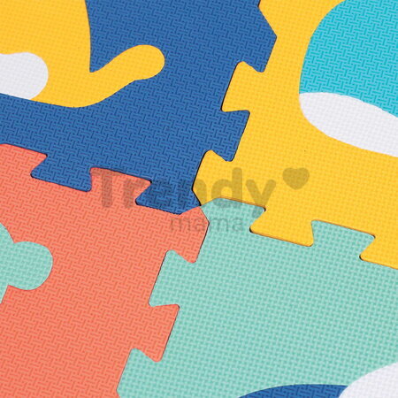 Penové puzzle Zvieratká Animals Foam Pieces Ludi 9 dielov 90x90 cm od 10 mes LU10023