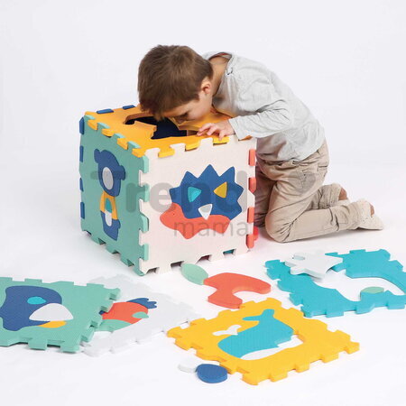 Penové puzzle Zvieratká Animals Foam Pieces Ludi 9 dielov 90x90 cm od 10 mes LU10023