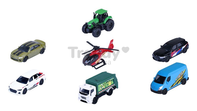 Autíčka Street Cars Majorette kovové sada 5 druhov dĺžka 7 cm 1:64