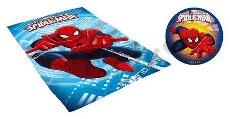 Súprava osuška a lopta Spiderman Mondo v batohu žlto-červená
