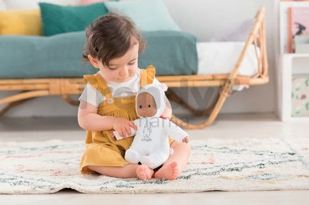 Bábika medvedík Sweet Heart White Bear Corolle s čiernymi očami a snímateľnou kapucňou s uškami 30 cm biela od 9 mes