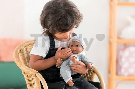 Bábika Bébé Calin Marius Corolle s čiernymi klipkajúcimi očami a fazuľkami 30 cm od 18 mes
