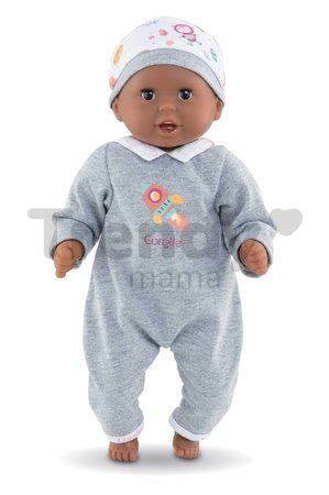 Bábika Bébé Calin Marius Corolle s čiernymi klipkajúcimi očami a fazuľkami 30 cm od 18 mes