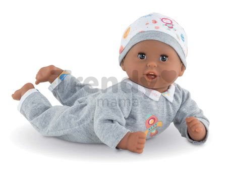 Bábika Bébé Calin Marius Corolle s čiernymi klipkajúcimi očami a fazuľkami 30 cm od 18 mes