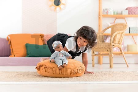 Bábika Bébé Calin Marius Corolle s čiernymi klipkajúcimi očami a fazuľkami 30 cm od 18 mes