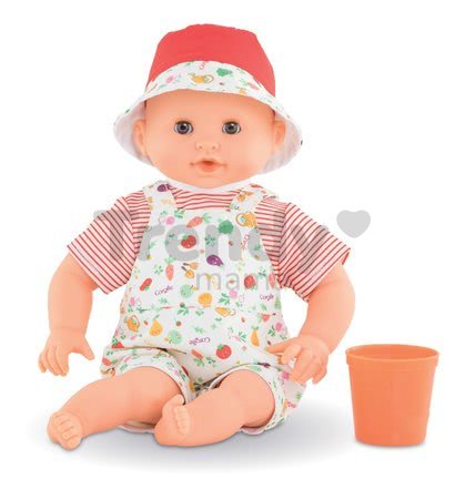 Bábika na kúpanie Baby Bath Calypso Garden Delights Mon Premiere Corolle s hnedými klipkajúcimi očami a kvetinkou 30 cm od 18 mes