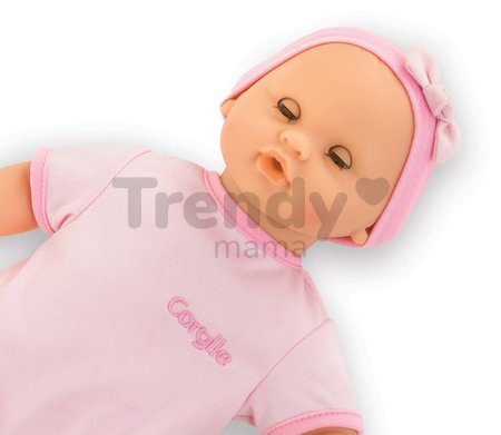 Bábika Bébé Calin Good Night Set Corolle s modrými klipkajúcimi očami a spacím vakom s fľašou a cumlíkom 30 cm od 18 mes