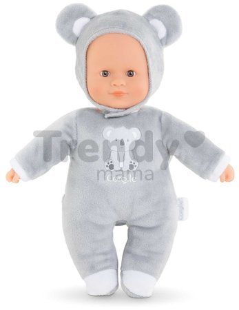 Bábika koala Sweet Heart Koala Corolle s hnedými očami a snímateľnou kapucňou s uškami 30 cm od 9 mes