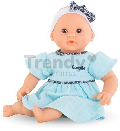 Bábika Bébé Calin Maud Corolle s modrými klipkajúcimi očami a fazuľkami 30 cm od 18 mes