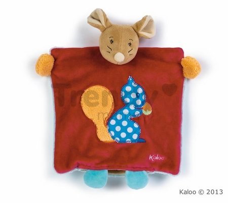 Plyšová myška bábkové divadlo Colors-Doudou Puppet Mouse Squirrel Kaloo 20 cm v darčekovom balení pre najmenších