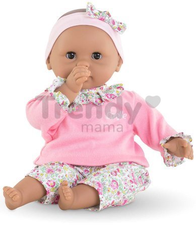 Bábika Bébé Calin Maria Corolle s hnedými klipkajúcimi očami a fazuľkami 30 cm od 18 mes