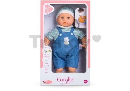 Bábika Bébé Calin Mael Corolle s modrými klipkajúcimi očami a fazuľkami 30 cm od 18 mes