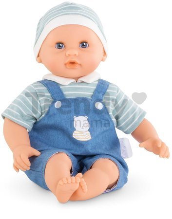 Bábika Bébé Calin Mael Corolle s modrými klipkajúcimi očami a fazuľkami 30 cm od 18 mes