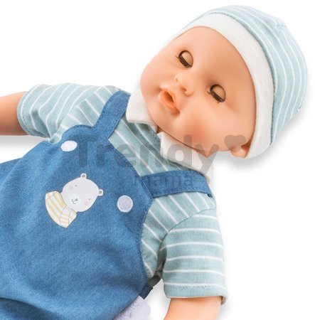 Bábika Bébé Calin Mael Corolle s modrými klipkajúcimi očami a fazuľkami 30 cm od 18 mes