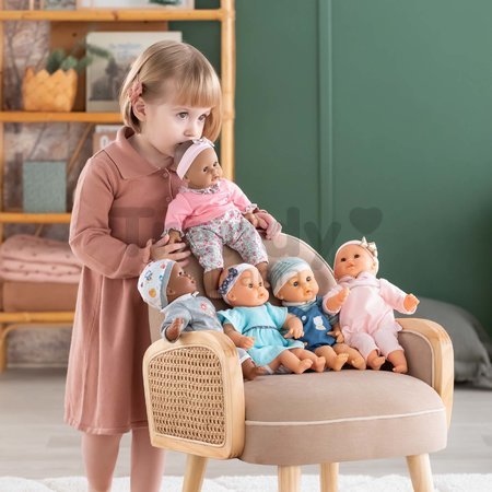 Bábika Bébé Calin Mael Corolle s modrými klipkajúcimi očami a fazuľkami 30 cm od 18 mes
