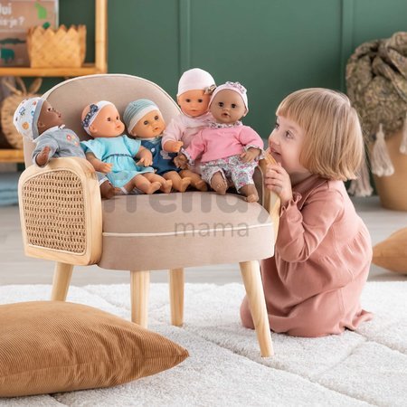 Bábika Bébé Calin Mael Corolle s modrými klipkajúcimi očami a fazuľkami 30 cm od 18 mes