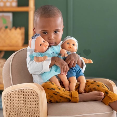 Bábika Bébé Calin Mael Corolle s modrými klipkajúcimi očami a fazuľkami 30 cm od 18 mes