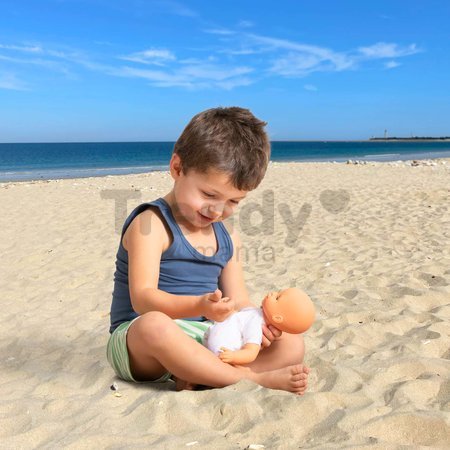 Bábika na kúpanie Baby Bath Océane Mon Premiere Poupon Corolle s modrými klipkajúcimi očami a žabou 30 cm od 18 mes