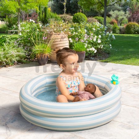 Bábika na kúpanie Baby Bath Alyzée Mon Premiere Poupon Corolle s čiernymi klipkajúcimi očami a žabou 30 cm od 18 mes