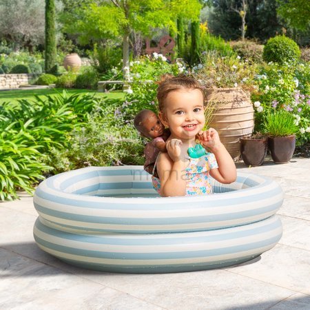 Bábika na kúpanie Baby Bath Alyzée Mon Premiere Poupon Corolle s čiernymi klipkajúcimi očami a žabou 30 cm od 18 mes