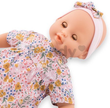 Bábika na kúpanie Baby Bath Calypso Mon Premiere Poupon Corolle s hnedými klipkajúcimi očami a kačičkou 30 cm od 18 mes