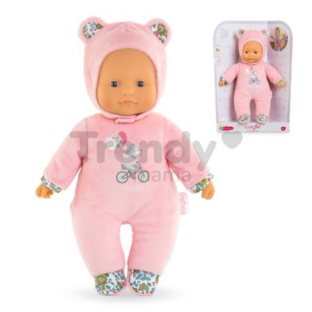 Bábika Sweet Heart Pink Bear Mon Doudou Corolle s modrými očami a kapucňou 30 cm od 0 mes