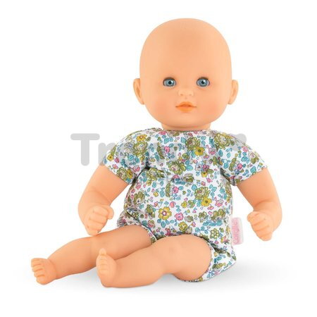 Bábika Bébé Calin Loving Teddy Bear Mon Premier Poupon Corolle s modrými klipkajúcimi očami a 2 doplnky 30 cm od 18 mes