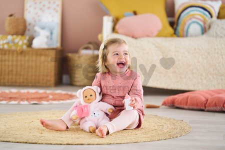 Bábika Bébé Calin Loving Teddy Bear Mon Premier Poupon Corolle s modrými klipkajúcimi očami a 2 doplnky 30 cm od 18 mes