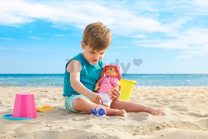 Bábika na kúpanie Baby Bath Océane Mon Premiere Poupon Corolle s modrými klipkajúcimi očami a veľrybou 30 cm od 18 mes