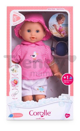 Bábika na kúpanie Baby Bath Océane Mon Premiere Poupon Corolle s modrými klipkajúcimi očami a veľrybou 30 cm od 18 mes