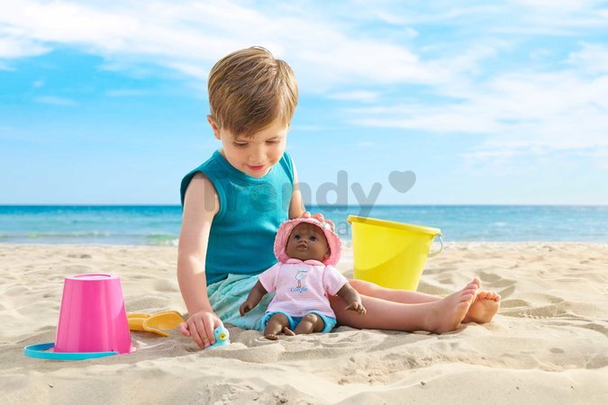 Bábika na kúpanie Baby Bath Alyzée Mon Premiere Poupon Corolle s hnedými klipkajúcimi očami a kačičkou 30 cm od 18 mes