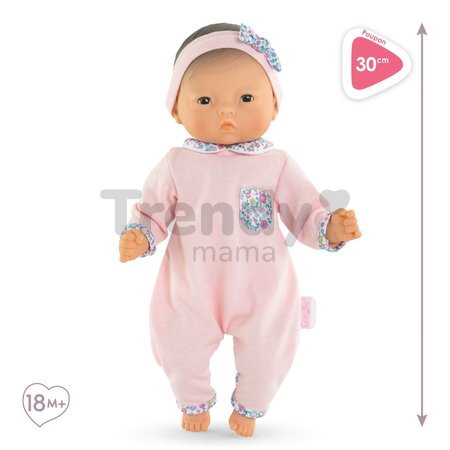 Bábika Bébé Calin Mila Mon Premier Poupon Corolle s hnedými klipkajúcimi očami 30 cm od 18 mes