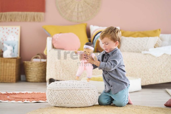 Bábika Bébé Calin Mila Mon Premier Poupon Corolle s hnedými klipkajúcimi očami 30 cm od 18 mes