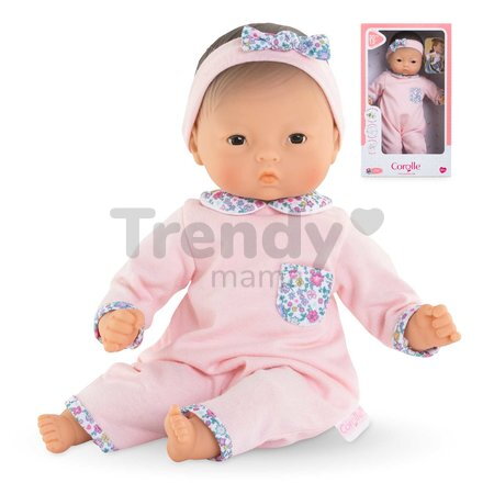 Bábika Bébé Calin Mila Mon Premier Poupon Corolle s hnedými klipkajúcimi očami 30 cm od 18 mes