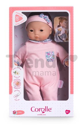Bábika Bébé Calin Mila Mon Premier Poupon Corolle s hnedými klipkajúcimi očami 30 cm od 18 mes