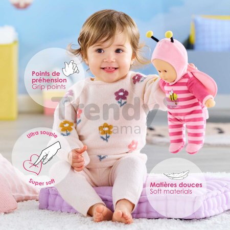 Bábika Sweet Heart Bee Mon Doudou Corolle s hnedými očami kapucňou a krídelkami 30 cm od 9 mes