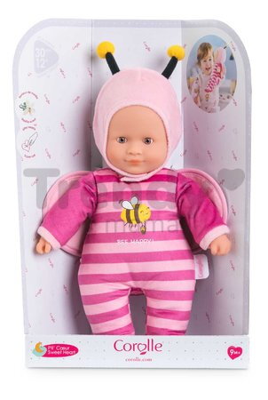 Bábika Sweet Heart Bee Mon Doudou Corolle s hnedými očami kapucňou a krídelkami 30 cm od 9 mes