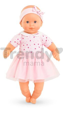 Bábika Mon Adorable Petit Poupon Hearts Corolle s modrými klipkajúcimi očami so sukničkou 30 cm od 12 mes