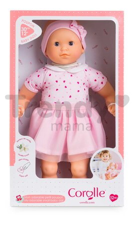 Bábika Mon Adorable Petit Poupon Hearts Corolle s modrými klipkajúcimi očami so sukničkou 30 cm od 12 mes