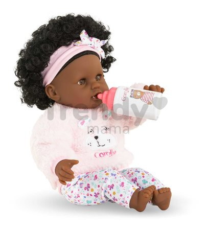 Bábika Bébé Calin Caroline Mon Premier Poupon Corolle s hnedými klipkajúcimi očami a 2 doplnky 30 cm od 18 mes