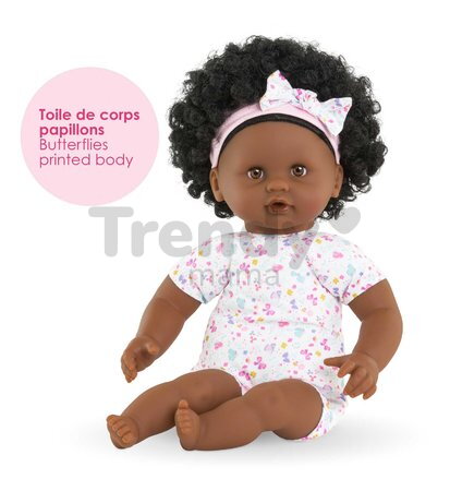 Bábika Bébé Calin Caroline Mon Premier Poupon Corolle s hnedými klipkajúcimi očami a 2 doplnky 30 cm od 18 mes