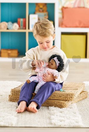 Bábika Bébé Calin Caroline Mon Premier Poupon Corolle s hnedými klipkajúcimi očami a 2 doplnky 30 cm od 18 mes