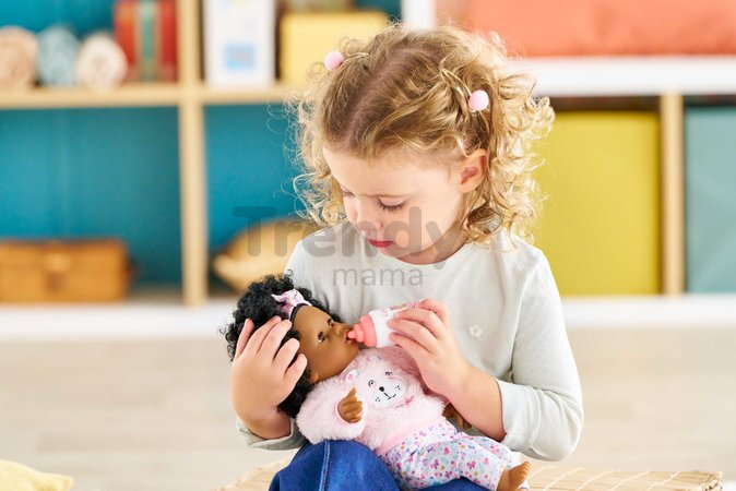 Bábika Bébé Calin Caroline Mon Premier Poupon Corolle s hnedými klipkajúcimi očami a 2 doplnky 30 cm od 18 mes