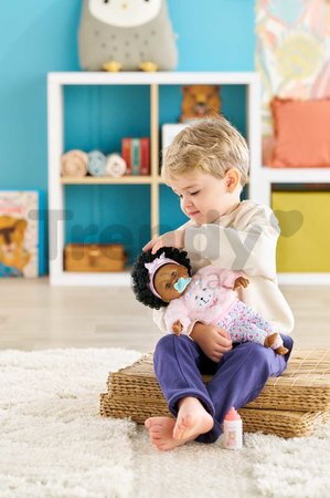 Bábika Bébé Calin Caroline Mon Premier Poupon Corolle s hnedými klipkajúcimi očami a 2 doplnky 30 cm od 18 mes