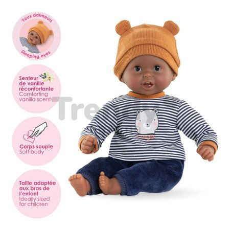 Bábika Bébé Calin Marius Mon Premier Poupon Corolle s hnedými klipkajúcimi očami 30 cm od 18 mes